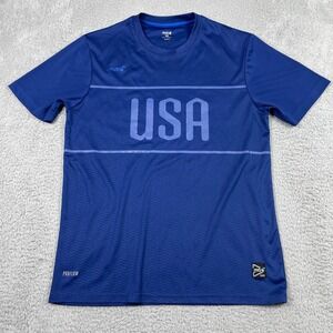 USA Soccer Jersey Mitre Proflow Elite Mens Medium Blue World Cup Futbol